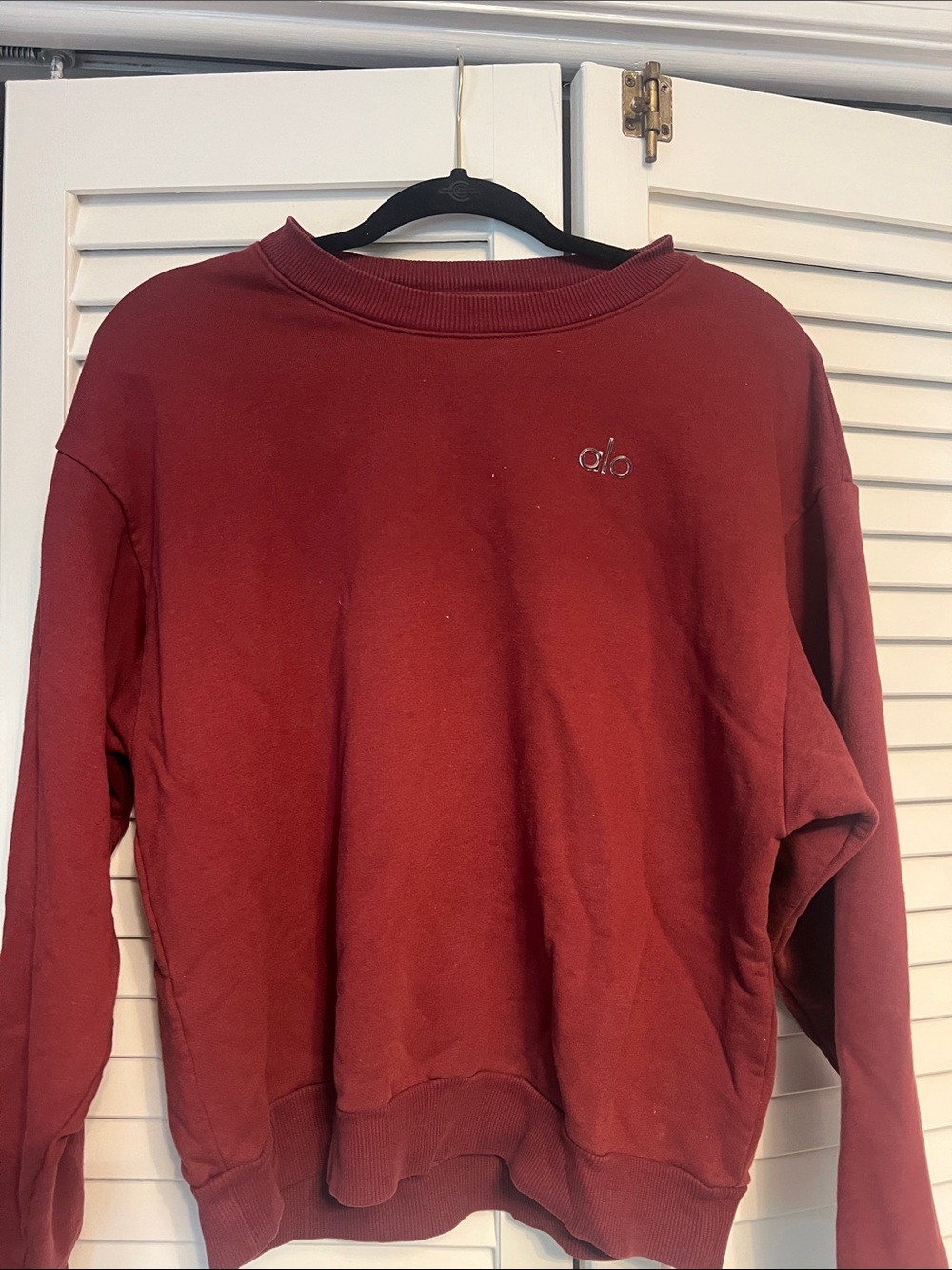 ALO Yoga Burgundy Crewneck Sweatshirt